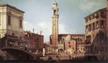 Canaletto Painting - Vista Del Campo Santi Apostoli Canaletto